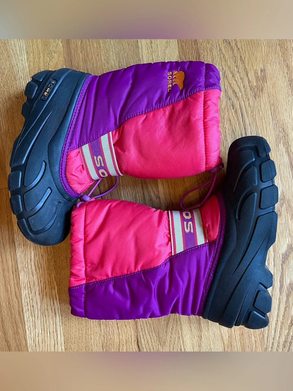 Sorel Youth Cub Insulated & Waterproof Winter Snow Boots - Pink and Purple
